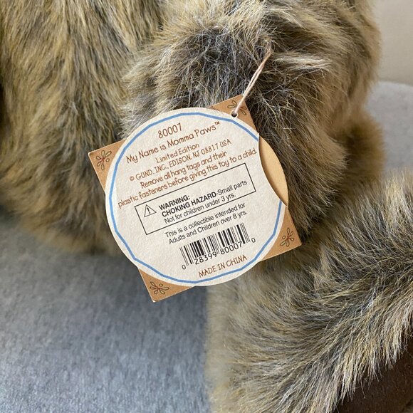 NWT Vintage Gund Hildegard Gunzel Barton's Creek Collection Momma Paws 20" 1999 - Picture 5 of 14